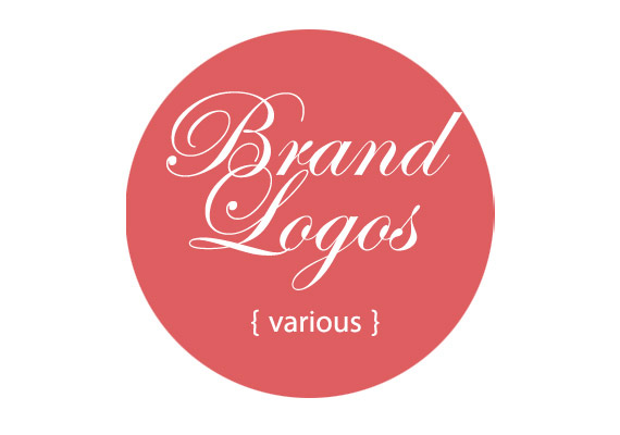 Various brand logos from concept to all production materials